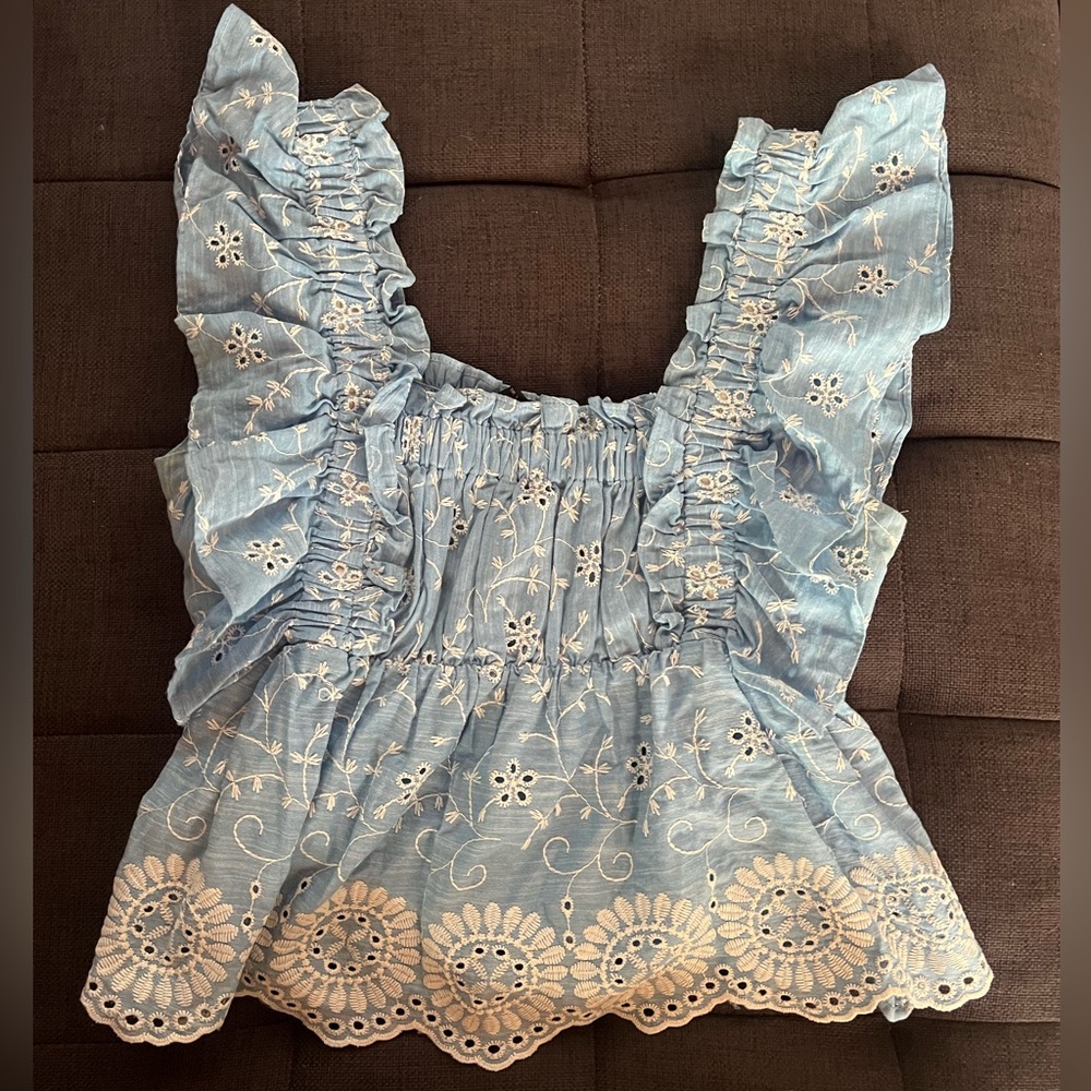 Zara eyelet blouse